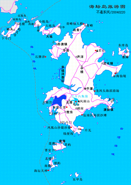 海坛岛旅游图