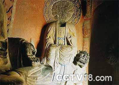 响堂山石窟风景图