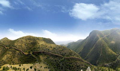 包头秦长城风景图