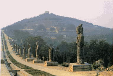 懿德太子墓风景图