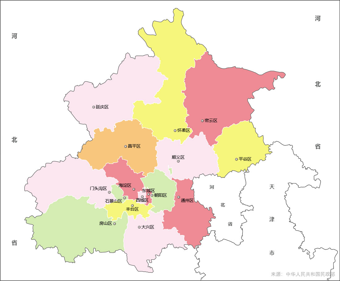 北京市行政区划图 北京市行政区划图